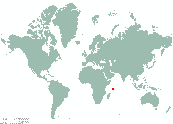 Anse Lazio in world map